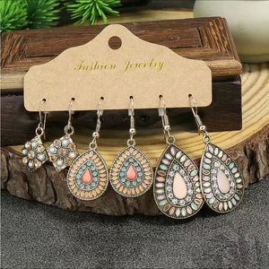 🆕 Set of 3 Boho Earring Set